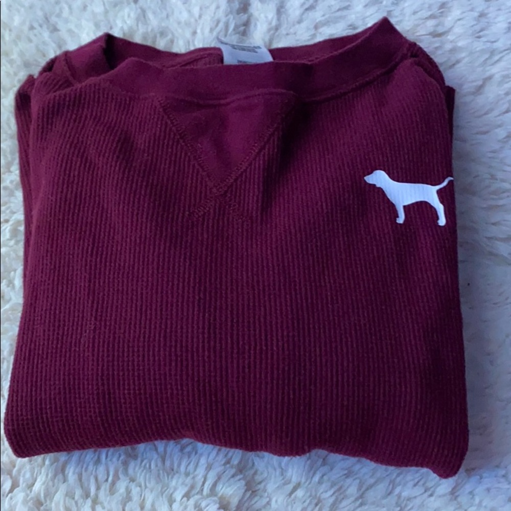 PINK waffle long sleeve